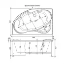 Акриловая ванна 158,8x98,9 см левая Aquanet Capri 00205476