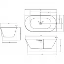 Акриловая ванна 150x78 см R Abber AB9258-1.5 R