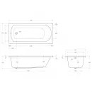 Акриловая ванна 155x70 см Cezares Eco ECO-155-70-41-W37
