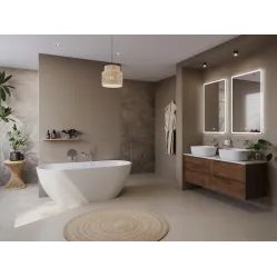 Акриловая ванна BelBagno Uno BB701-1400-720-K 140x72 см, отдельностоящая, белый