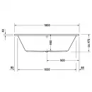 Акриловая ванна 180x80 см Duravit Daro 700028000000000