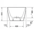 Акриловая ванна Duravit DuraSquare 700430000000000 185x85 см, отдельностоящая, белый