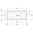 Акриловая ванна Duravit DuraSquare 700430000000000 185x85 см, отдельностоящая, белый