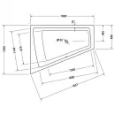 Акриловая ванна 180x140 см L Duravit Paiova 700216000000000