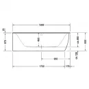 Акриловая ванна 190x90 см L Duravit Darling New 700246000000000