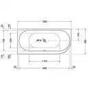 Акриловая ванна 190x90 см L Duravit Darling New 700246000000000