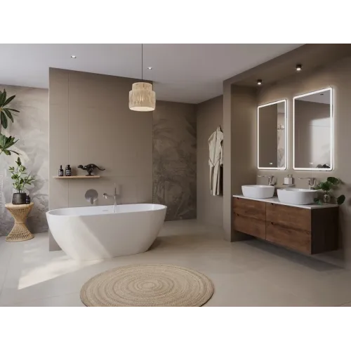 Акриловая ванна BelBagno Uno BB701-1600-730-K 160x73 см, отдельностоящая, белый