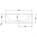 Акриловая ванна 180x80 см L Duravit Happy D.2 700316000000000