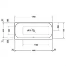 Акриловая ванна 170x75 см L Duravit Happy D.2 700312000000000