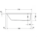 Акриловая ванна 170x70 см Duravit Vero Air 700411000000000
