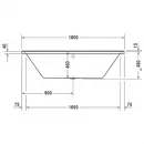 Акриловая ванна 180x80 см Duravit P3 Comforts 700377000000000
