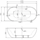 Акриловая ванна BelBagno BB28 179,5x85,5 см, отдельностоящая, белый