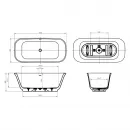 Акриловая ванна BelBagno Due BB702-1700-800-K 170x80 см, отдельностоящая, белый