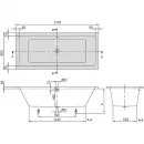 Акриловая ванна 179,5x80 см Villeroy & Boch Targa Plus Duo UBA180NES2V01+U99740000