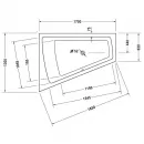 Акриловая ванна 170x130 см L Duravit Paiova 700214000000000