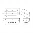 Акриловая ванна BelBagno BB705-1700-800 170x79,9 см, отдельностоящая, белый