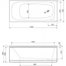 Акриловая ванна 150x70 см Cezares Eco ECO-150-70-41-W37