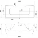 Акриловая ванна BelBagno BB110-180-766 180x76 см, отдельностоящая, белый
