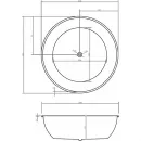 Акриловая ванна Abber AB9279MB 150x150 см, отдельностоящая, черный матовый/белый