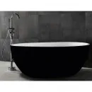 Акриловая ванна Abber AB9279MB 150x150 см, отдельностоящая, черный матовый/белый