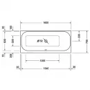 Акриловая ванна 160x70 см R Duravit Happy D.2 700309000000000