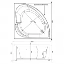 Акриловая ванна 149,1x149,1 см Aquanet Bali 00205469