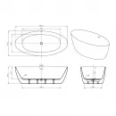 Акриловая ванна BelBagno BB707-1860-880 185,94x87,95 см, отдельностоящая, белый