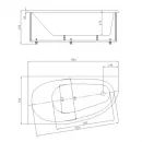 Акриловая ванна 170x90 см правая Aquatek Дива DIV170-0000003