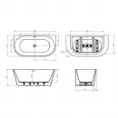 Акриловая ванна 150x75 см BelBagno BB710-1500-750
