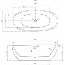 Акриловая ванна Abber AB9285 170x80 см, отдельностоящая, белый