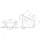 Акриловая ванна 140x140 Jacob Delafon Odeon Up E6070RU-00