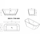 Акриловая ванна 170x80 см BelBagno BB19-1700-800