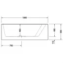 Акриловая ванна 180x140 см R Duravit Paiova 700269000000000