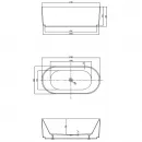 Акриловая ванна Vincea VBT-426-1700 170x80 см, отдельностоящая, белый