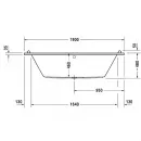Акриловая ванна 190x90 см Duravit Starck 700340000000000