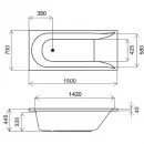 Акриловая ванна 150x70 см Am.Pm Spirit W72A-150-070W-A2