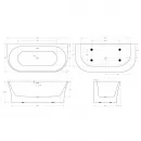 Акриловая ванна 170x75 см BelBagno BB711-1700-750