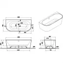 Акриловая ванна 180x80 см VitrA Geo 65420006000
