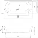 Акриловая ванна 180x80 см Cezares Metauro METAURO-wall-180-80-40-W37