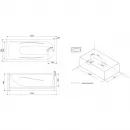 Акриловая ванна 150x70 см Damixa Willow WILL-150-070W-A