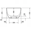 Акриловая ванна Duravit Luv 700434000000000 180x85 см, отдельностоящая, белый