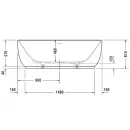 Акриловая ванна Duravit Luv 700434000000000 180x85 см, отдельностоящая, белый