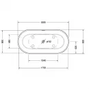 Акриловая ванна Duravit Luv 700434000000000 180x85 см, отдельностоящая, белый