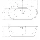 Акриловая ванна Abber AB9299-1.5 150x70 см, отдельностоящая, белый