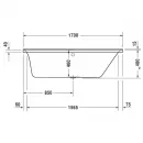 Акриловая ванна 170x70 см R Duravit P3 Comforts 700374000000000