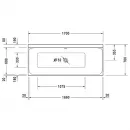 Акриловая ванна 170x70 см R Duravit P3 Comforts 700374000000000