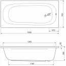 Акриловая ванна 150x70 см Cezares Piave PIAVE-150-70-42-W37