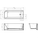 Акриловая ванна 170x73 см L BelBagno BB712-1700-730-L