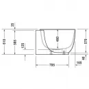 Акриловая ванна 185x95 см R Duravit Luv 700432000000000