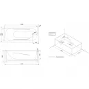 Акриловая ванна 170x70 см Damixa Willow WILL-170-070W-A